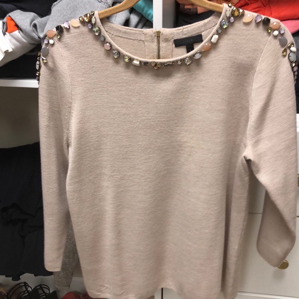 JCrew bejeweled sweater